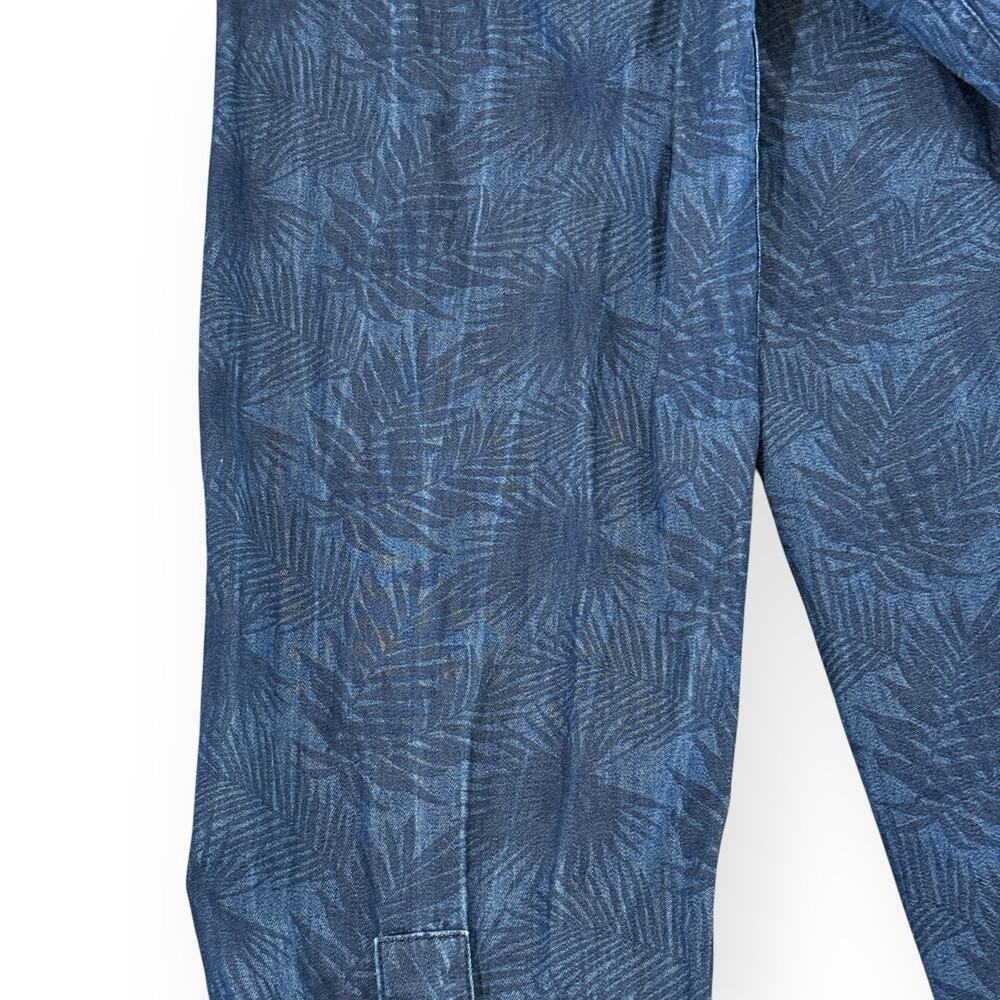 Armani Exchange AX Mens Denim Shirt Mens L Palm Leaf Print Long Sleeve Button Up - Picture 10 of 10